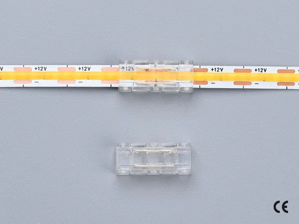 2 pin KONEKTOR pro MONO COB & SMD LED pásky, typ: LED pásek ↔ LED pásek, PCB 5mm