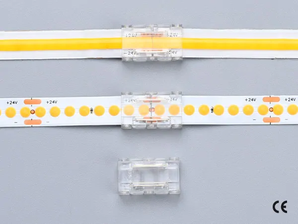 2 pin KONEKTOR pro MONO COB & SMD LED pásky, typ: LED pásek ↔ LED pásek, PCB 8mm