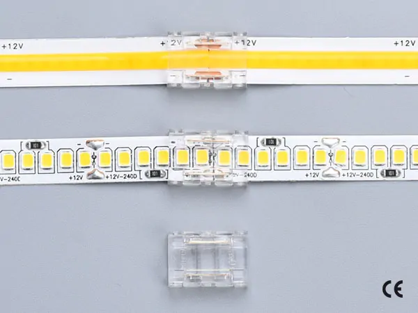 2 pin KONEKTOR pro MONO COB & SMD LED pásky, typ: LED pásek ↔ LED pásek, PCB 10mm