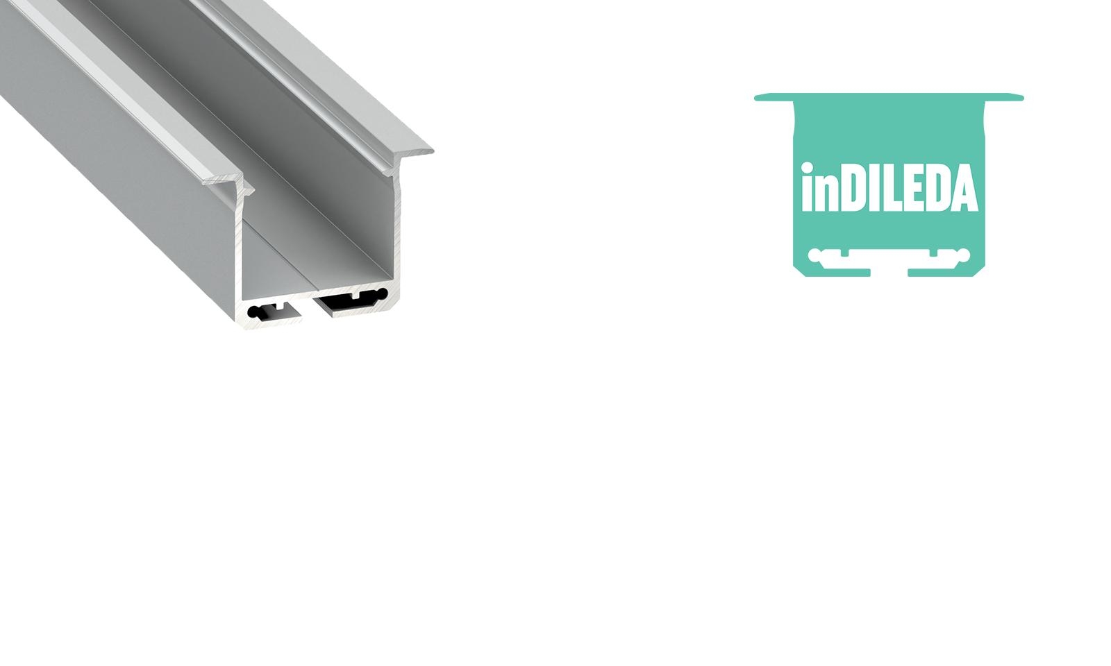 LED profil inDILEDA, stříbrný