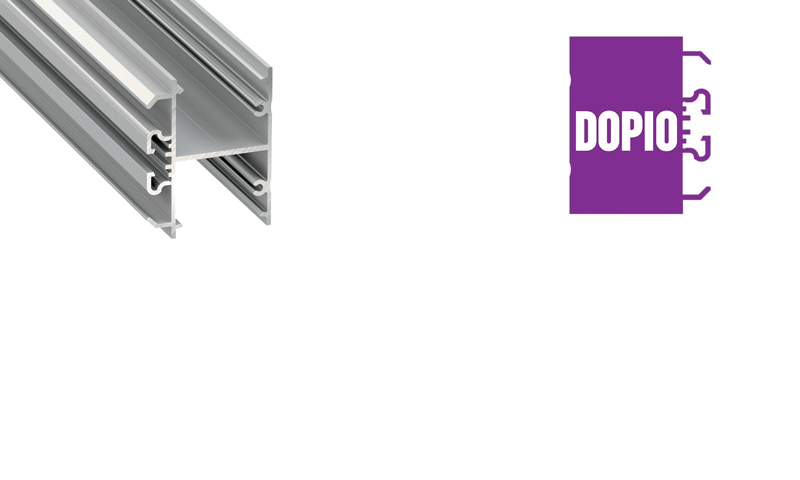 LED profil DOPIO, stříbrný