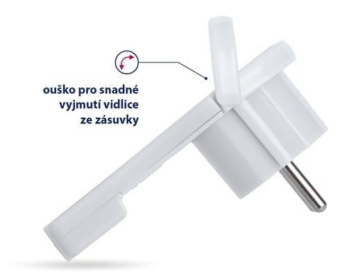 Vidlice plochá SCHUKO - BÍLÁ