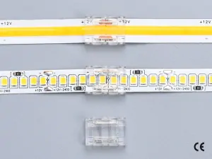 2 pin KONEKTOR pro MONO COB & SMD LED pásky, typ: LED pásek ↔ LED pásek, PCB 10mm