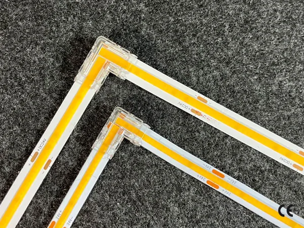 2 pin KONEKTOR pro MONO COB & SMD LED pásky, typ: LED pásek ↔ LED pásek - ROHOVÝ, PCB 10mm