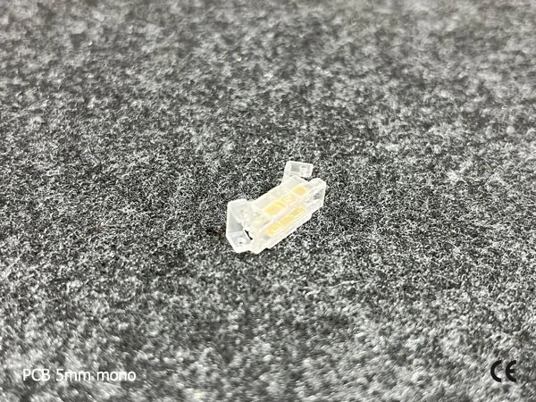 2 pin KONEKTOR pro MONO COB & SMD LED pásky, typ: LED pásek ↔ LED pásek, PCB 5mm
