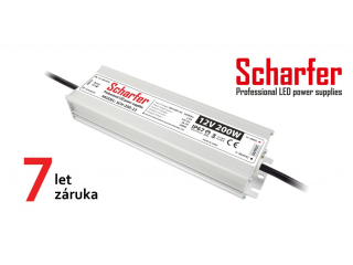 Profesionální napájecí zdroj Scharfer pro LED osvětlení, 12V | 200W | 16,7A | IP67