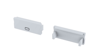 PVC koncové záslepky do LED profilu DUAL, bílé